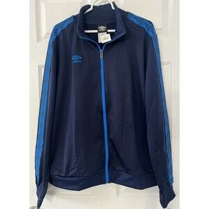 Umbro DIAMOND ICONS TAPED Track sweat shirt Jacket soccer Top~Men Size XL  Blue